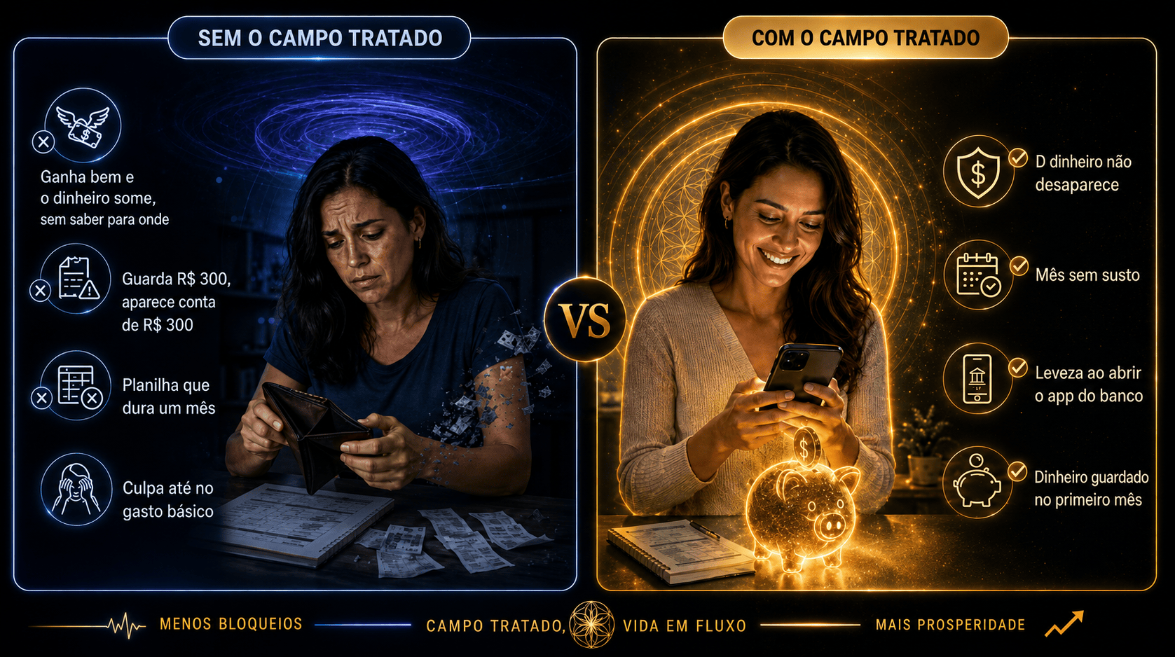 Comparativo antes e depois de quem aplicou o protocolo